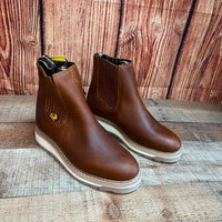 Men's Double Density Soles Oil Resistant Leather Work Half Ankle Boot Est. 427