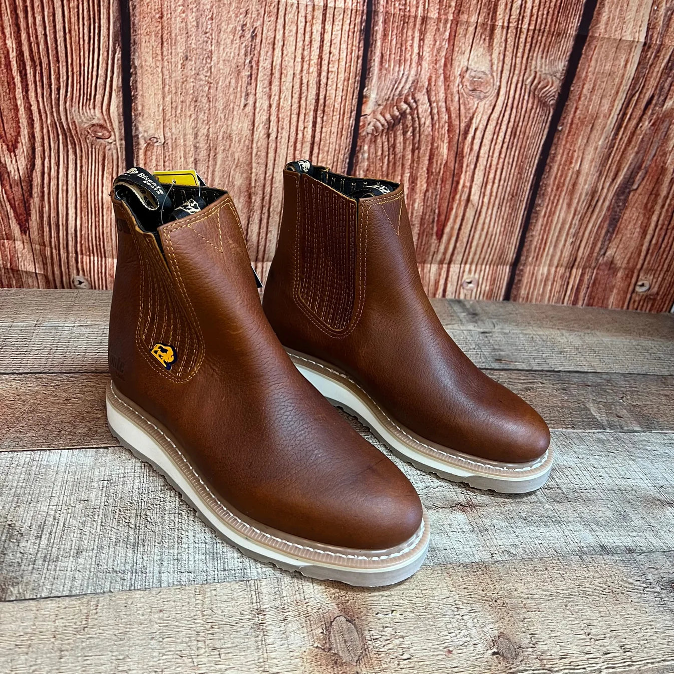 Men's Double Density Soles Oil Resistant Leather Work Half Ankle Boot Est. 427