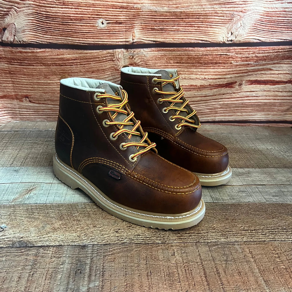 Men's Leather Laces Durable Sole Oil/Water Resistant With/Without Steel Toe J01/S01