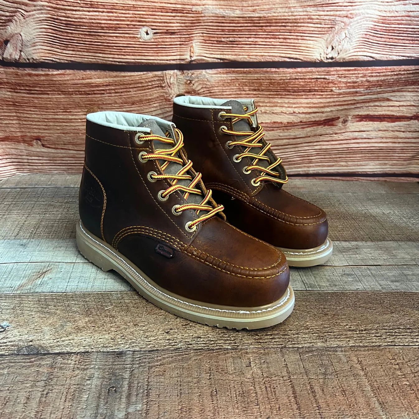 Men's Leather Laces Durable Sole Oil/Water Resistant With/Without Steel Toe J01/S01