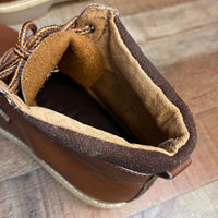 Men's Light Leather Oil-Water Resistant Work Boots Lace Up Smooth Toe Est. 202