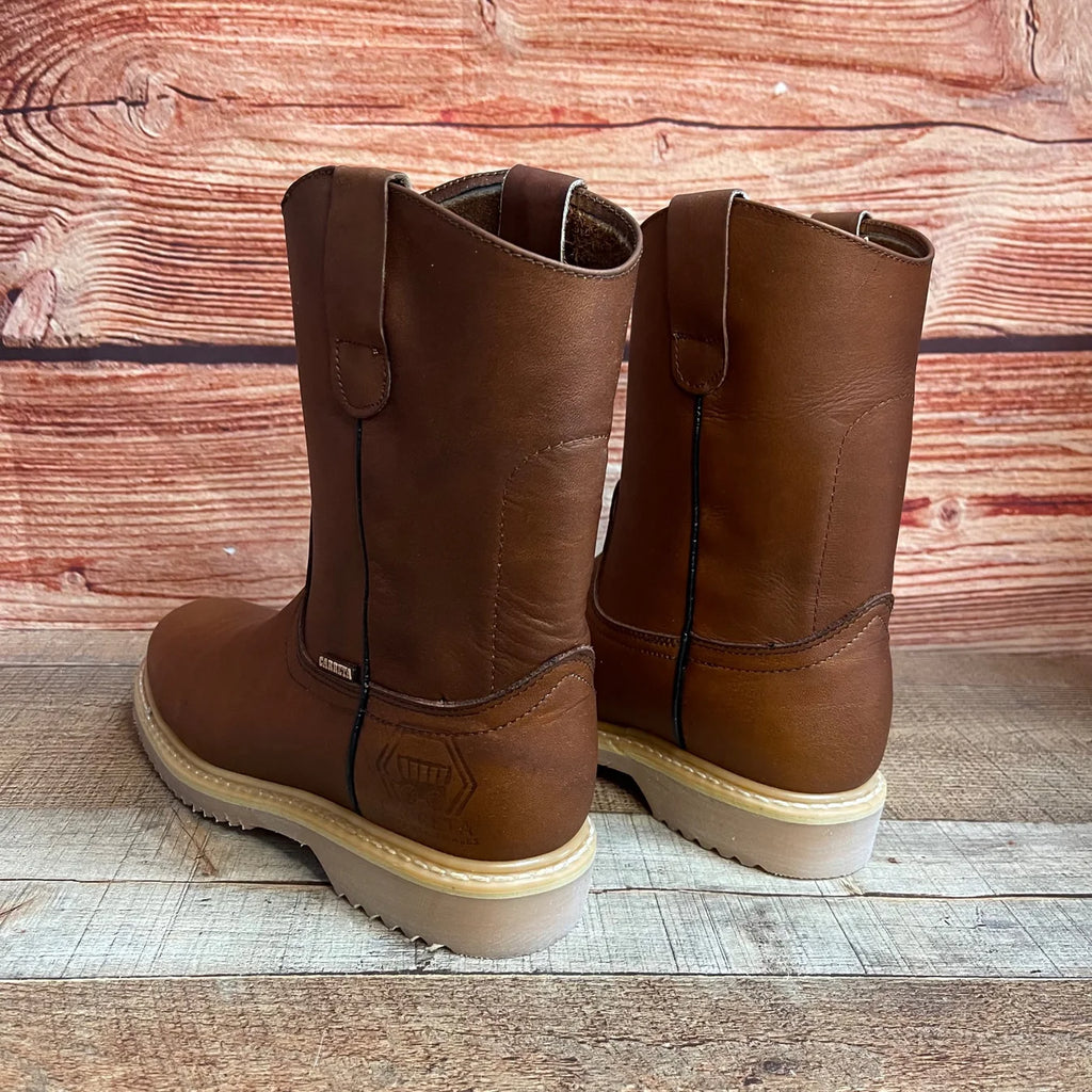 Women's Work Boots Pull On Leather Oil Water Resistant Round Toe Est. 305