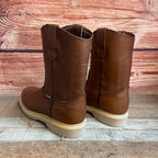 Women's Work Boots Pull On Leather Oil Water Resistant Round Toe Est. 305