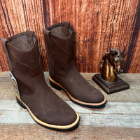 Men's Ruper Style Genuine Leather Round Soft Toe Work Boots Est. 303 Mocha