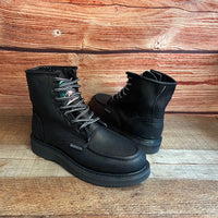 Men's Work Boots Genuine Leather Oil Water Resistant Strong and Light Weight Soles Est. 250 Black