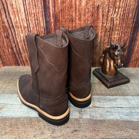 Men's Ruper Style Genuine Leather Round Soft Toe Work Boots Est. 303 Mocha