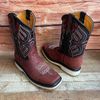 Men's Best Work Ruper Rodeo Boots Genuine Leather Oil Water Resistant Est. 698 Vino
