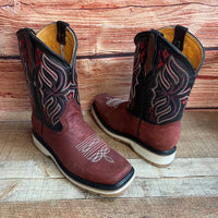 Men's Best Work Ruper Rodeo Boots Genuine Leather Oil Water Resistant Est. 698 Vino