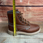 Men's Work Boots Genuine Leather Oil Water Resistant Strong and Light Weight Soles Est. 250 Gold Brazon Sole