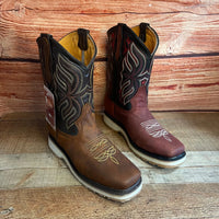 Men's Best Work Ruper Rodeo Boots Genuine Leather Oil Water Resistant Est. 698 Caoba
