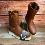 Men's Leather Light Weight Steel Toe Pull on Work Boots Est. 415