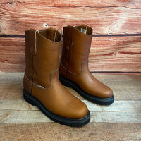Men's Durable Truck Sole Round Toe Work Pull On Oil Resistant Leather Boots Est. 310 Gold