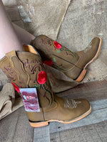 Women's Rodeo Napa Leather Sole Cowgirl Boots Est. 703 Tan