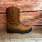 Men's Durable Truck Sole Round Toe Work Pull On Oil Resistant Leather Boots Est. 310 Gold