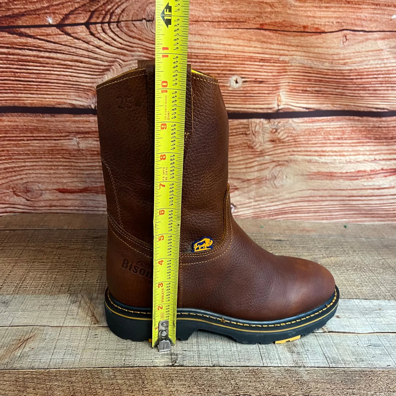 Men's Western Rodeo Work Boots Pull On Leather Oil Water Resistant Est. B23
