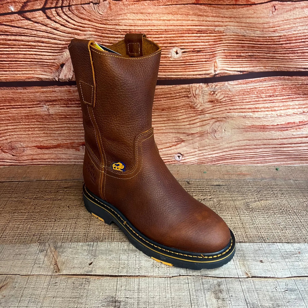 Men's Western Rodeo Work Boots Pull On Leather Oil Water Resistant Est. B23