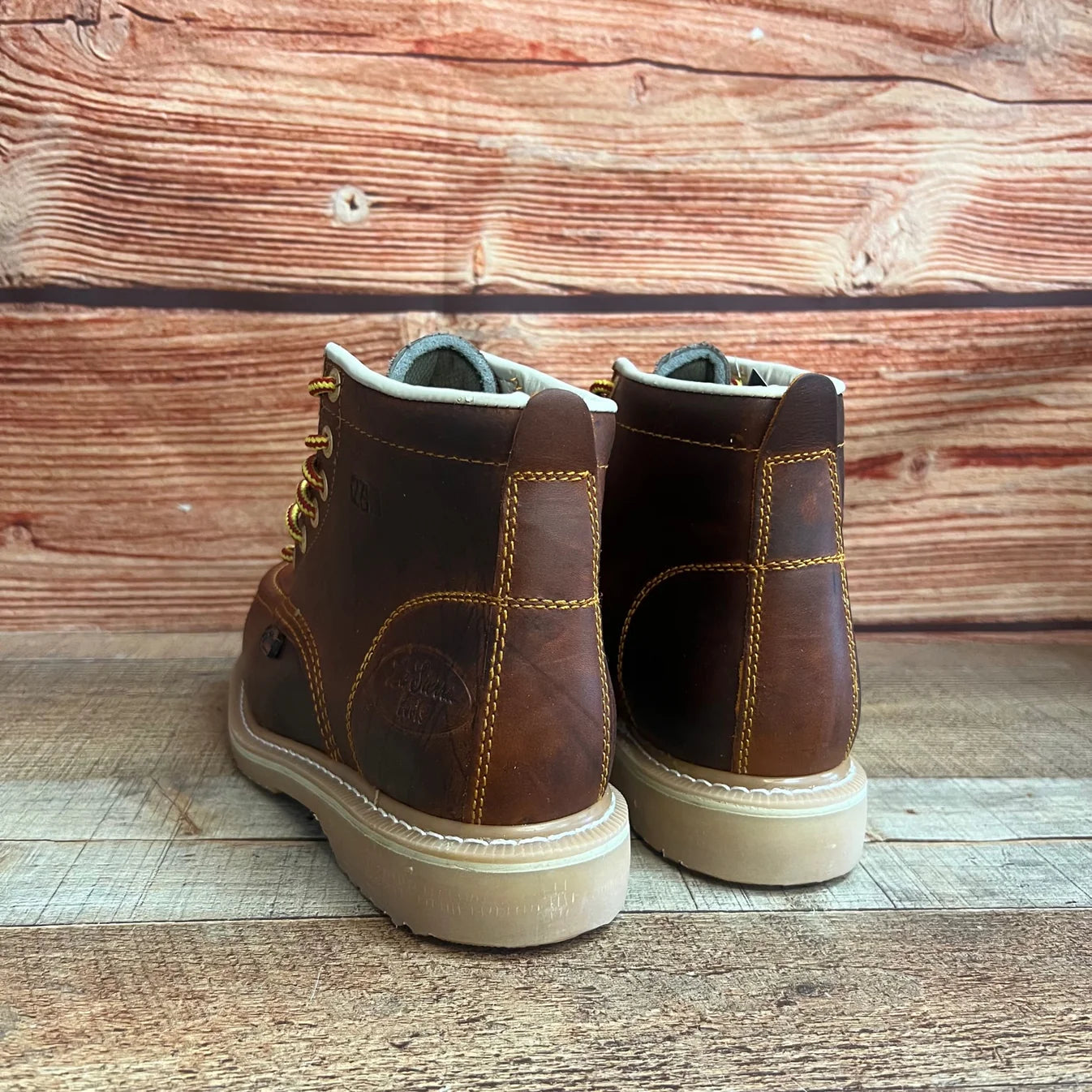 Men's Leather Laces Durable Sole Oil/Water Resistant With/Without Steel Toe J01/S01