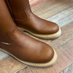 Women's Work Boots Pull On Leather Oil Water Resistant Round Toe Est. 305