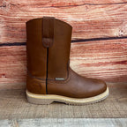 Men's Work Boots Light Pull On Genuine Leather Oil/Water Resistant Round Toe Est. 305