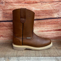 Women's Work Boots Pull On Leather Oil Water Resistant Round Toe Est. 305