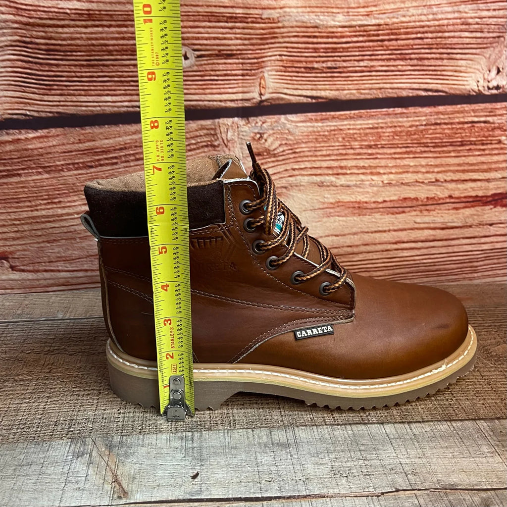 Men's Light Leather Oil-Water Resistant Work Boots Lace Up Smooth Toe Est. 202