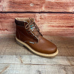 Men's Light Leather Oil-Water Resistant Work Boots Lace Up Smooth Toe Est. 202
