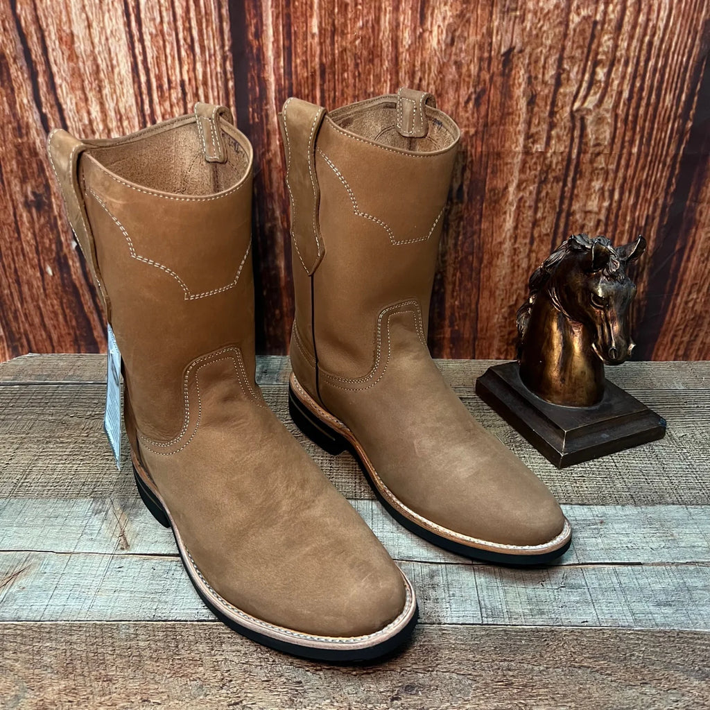 Men's Ruper Style Genuine Leather Round Soft Toe Work Boots Est. 303 Hazel