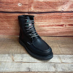 Men's Work Boots Genuine Leather Oil Water Resistant Strong and Light Weight Soles Est. 250 Black