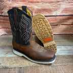Men's Best Work Ruper Rodeo Boots Genuine Leather Oil Water Resistant Est. 698 Caoba