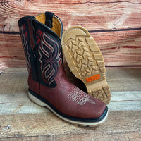 Men's Best Work Ruper Rodeo Boots Genuine Leather Oil Water Resistant Est. 698 Vino