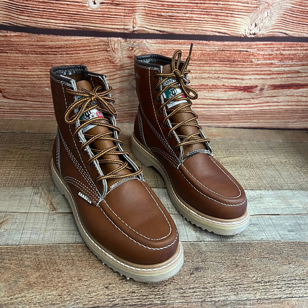 Men's Work Boots Genuine Leather Oil Water Resistant Strong and Light Weight Soles Est. 250 Gold Brazon Sole