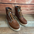Men's Work Boots Genuine Leather Oil Water Resistant Strong and Light Weight Soles Est. 250 Gold Brazon Sole