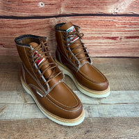 Men's Work Boots Genuine Leather Oil Water Resistant Strong and Light Weight Soles Est. 250 Gold