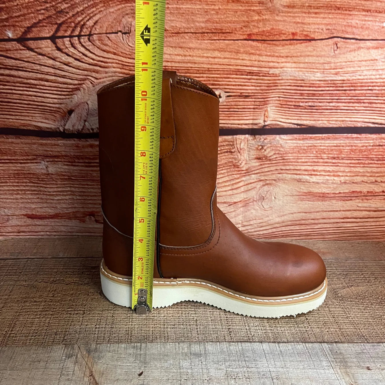 Men's Leather Light Weight Steel Toe Pull on Work Boots Est. 415