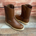 Women's Work Boots Pull On Leather Oil Water Resistant Round Toe Est. 305