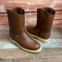 Women's Work Boots Pull On Leather Oil Water Resistant Round Toe Est. 305