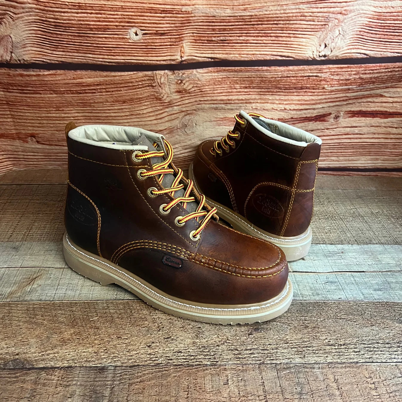 Men's Leather Laces Durable Sole Oil/Water Resistant With/Without Steel Toe J01/S01