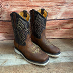 Men's Best Work Ruper Rodeo Boots Genuine Leather Oil Water Resistant Est. 698 Caoba