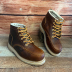 Men's Leather Laces Durable Sole Oil/Water Resistant With/Without Steel Toe J01/S01