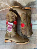 Women's Rodeo Napa Leather Sole Cowgirl Boots Est. 703 Tan