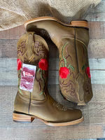 Women's Rodeo Napa Leather Sole Cowgirl Boots Est. 703 Tan