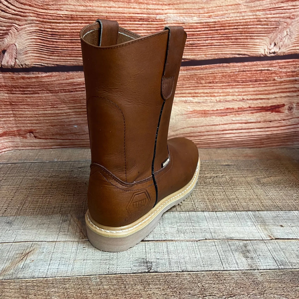 Women's Work Boots Pull On Leather Oil Water Resistant Round Toe Est. 305