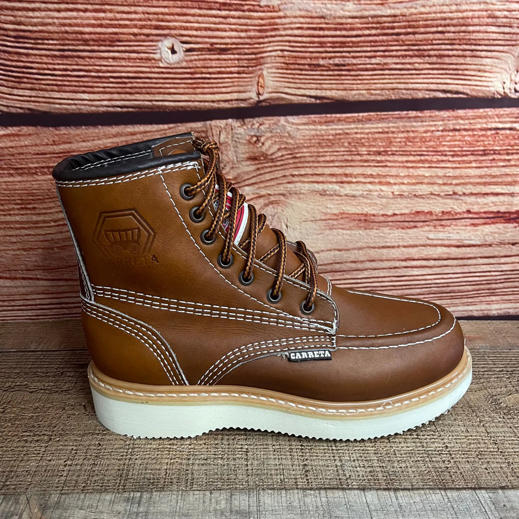 Men's Work Boots Genuine Leather Oil Water Resistant Strong and Light Weight Soles Est. 250 Gold