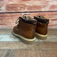 Men's Light Leather Oil-Water Resistant Work Boots Lace Up Smooth Toe Est. 202
