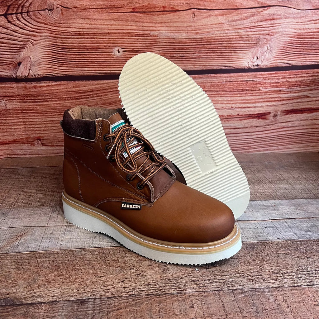Men's Work Lace Up Leather Boots With and Without Steel Toe Est. 202