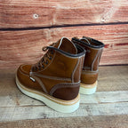 Men's Work Boots Genuine Leather Oil Water Resistant Strong and Light Weight Soles Est. 250 Gold