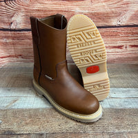 Men's Work Boots Light Pull On Genuine Leather Oil/Water Resistant Round Toe Est. 305