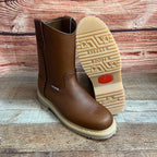 Women's Work Boots Pull On Leather Oil Water Resistant Round Toe Est. 305