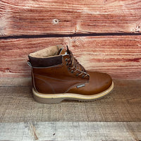 Men's Light Leather Oil-Water Resistant Work Boots Lace Up Smooth Toe Est. 202