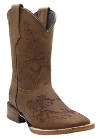 Women´s Silverton Bella All Leather Wide Square Toe Boots-Tobacco